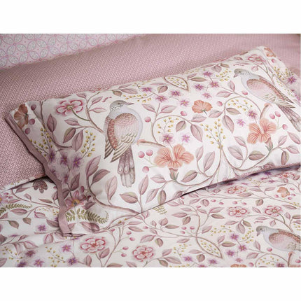 PIP Studio Garden of Dove Off White Cotton Cover Oblong Cushion 35cm x 60cm.