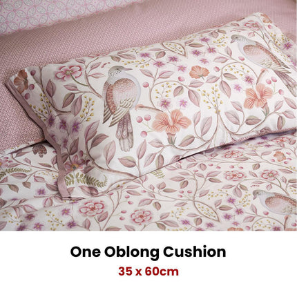 PIP Studio Garden of Dove Off White Cotton Cover Oblong Cushion 35cm x 60cm.