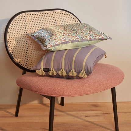 KAAT Amsterdam Jelke Mauve Stripes Oblong Filled Cushion 40cm x 60cm.