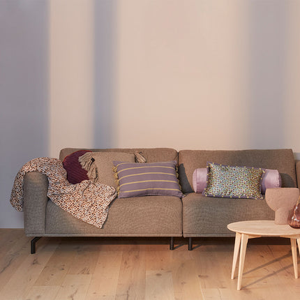 KAAT Amsterdam Jelke Mauve Stripes Oblong Filled Cushion 40cm x 60cm.