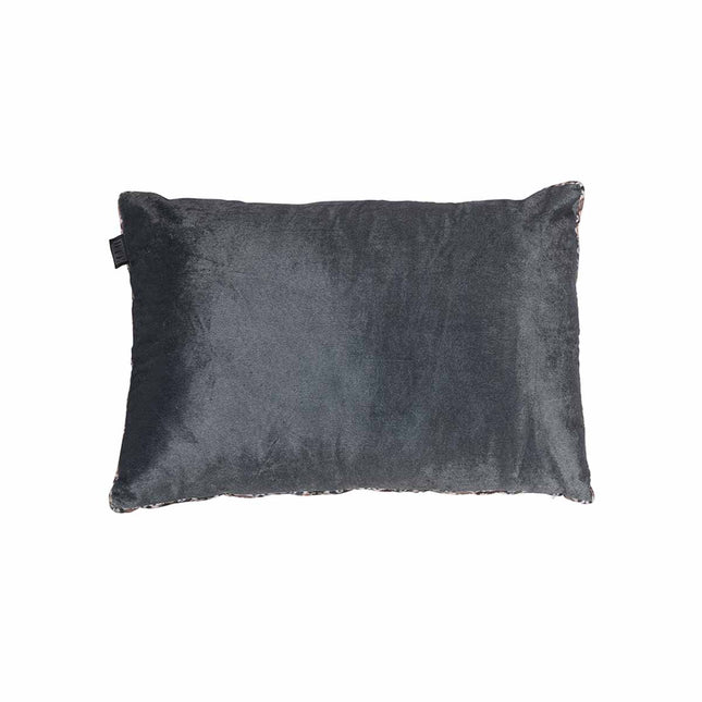 KAAT Amsterdam Julan Anthracite Velvet Oblong Filled Cushion 40cm x 60cm.