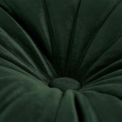 KAAT Amsterdam Mandarin Dark Green Round Filled Cushion 40cm Diameter.