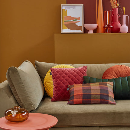 KAAT Amsterdam Shari Green Oblong Filled Cushion 30cm x 70cm.