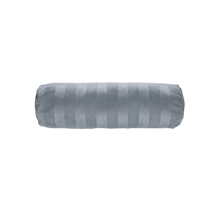 KAAT Amsterdam Softy Stripe Blue Grey Oblong Neckroll Filled Cushion 22cm x 70cm.