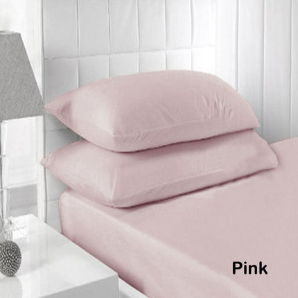 Accessorize 250TC Fitted Sheet Set Pink - King.