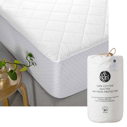 Accessorize Cotton Quilted Mattress Protector King.