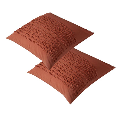 Vintage Design Homewares One Pair of Betty Tobacco European Pillowcases.