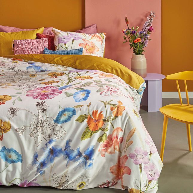 Bedding House Beau Multi Cotton Sateen Quilt Cover Set Queen.