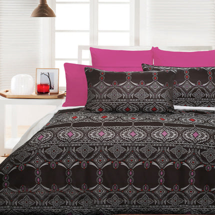Accessorize Bosa Pink Quilt Cover Set - King.