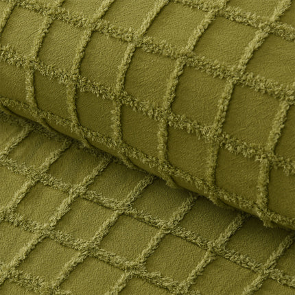 Vintage Design Homewares Parquet Cacti Green Polyester Cotton Quilt Cover Set King.