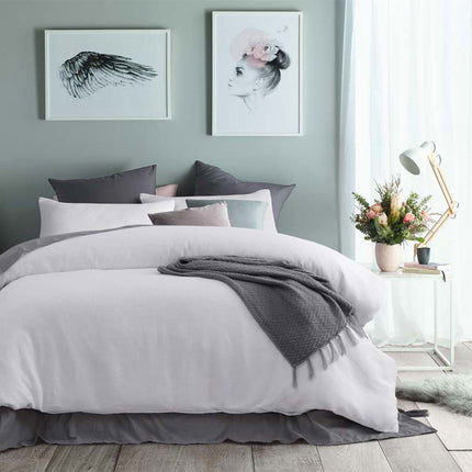 Accessorize White Waffle Polyester Quilt Cover Set King.