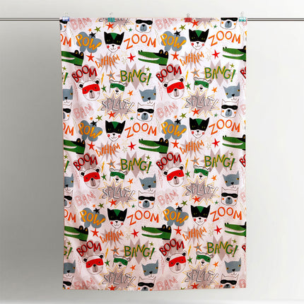 Happy Kids Superhero Quilt Cover Set Single.