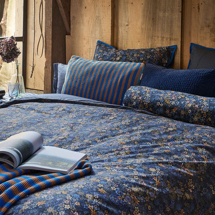 PIP Studio Tutti i Fiori Dark Blue Cotton Quilt Cover Set Queen.