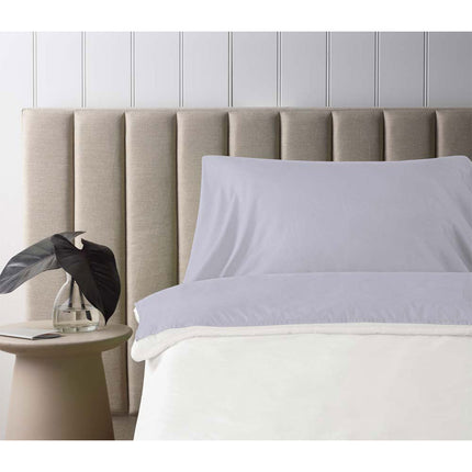Accessorize Self Tanning Polyester Cotton Sheet Protector 145cm x 220cm Silver.