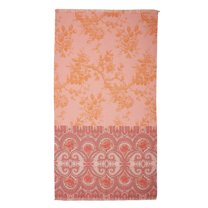 Oilily Cotton Digital Print Large Towel Bright Rose.