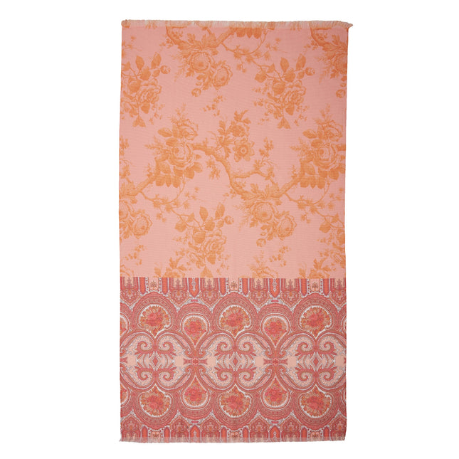 Oilily Cotton Digital Print Large Towel Bright Rose.
