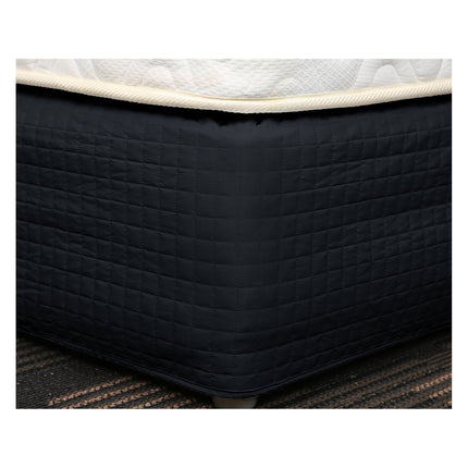 Easy Fit Quilted Valance Black - Single.
