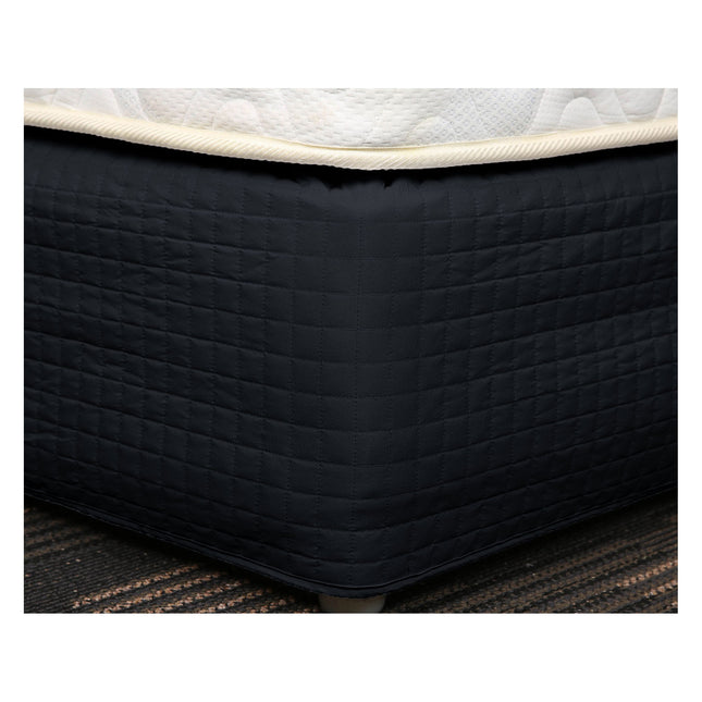 Easy Fit Quilted Valance Black - Single.