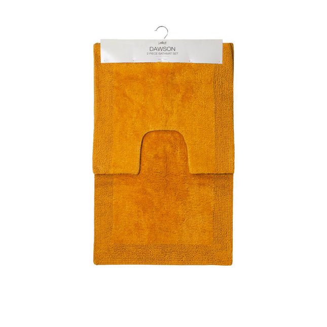 J.Elliot Home Home 2000GSM 2 Pce Dawson 100% Cotton Bath Mat Set Mustard.