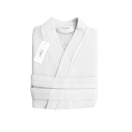 J Elliot Home Camila Cotton Waffle Bath Robe Cloud White.