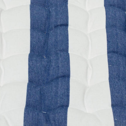 J Elliot Home Set of 2 Outdoor 100% Cotton Chair Pads 40 x 40 cm Striped Blue.