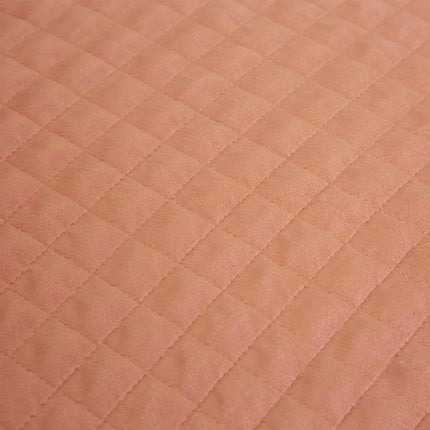 J.Elliot Home Adela Clay Pink Velvet Quilted Coverlet Set Queen/King.