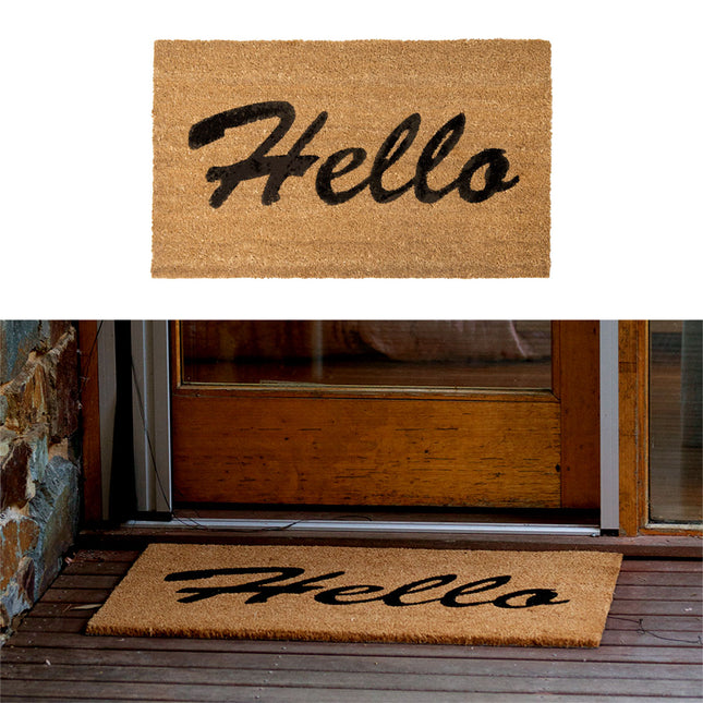 J.Elliot Home Hello PVC Backed Coir Printed Door Mat.