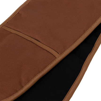 J Elliot Home Selby Cotton Double Oven Mitt Glove 17 x 82 cm Ginger & Black.
