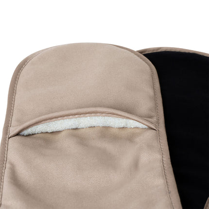 J Elliot Home Selby Cotton Double Oven Mitt Glove 17 x 82 cm Sandstone & Black.
