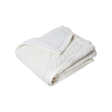 J.Elliot Home Alberta Knit Throw Rug Ivory.