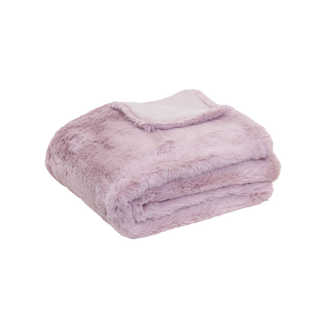 J.Elliot Home Arlo Faux Fur Throw Lilac.