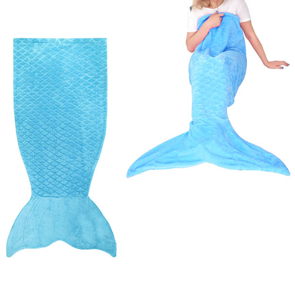 Mermaid Tail Blue Soft Blanket Throw.
