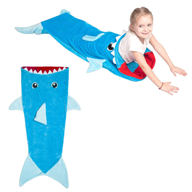 Mermaid Tail Shark Soft Blanket Throw.