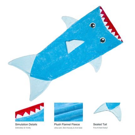 Mermaid Tail Shark Soft Blanket Throw.