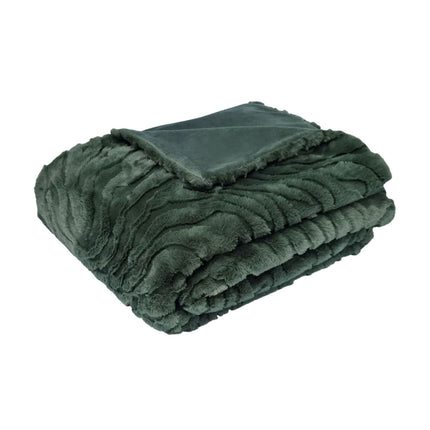 J Elliot Home Rita Sea Kelp Faux Mohair Throw Rug 130 x 160cm.