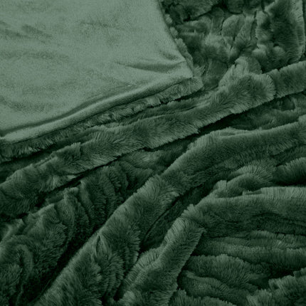 J Elliot Home Rita Sea Kelp Faux Mohair Throw Rug 130 x 160cm.
