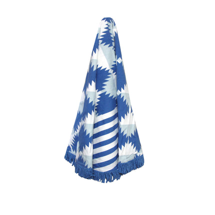 J.Elliot Home Arctic Round Cotton Turkish Towel Blue.