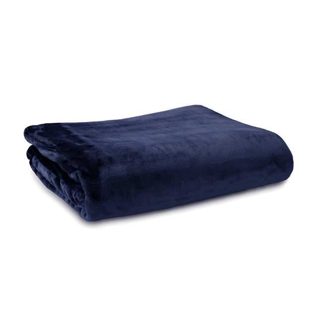 Ardor Lucia Luxury Push Blanket Navy Super King.