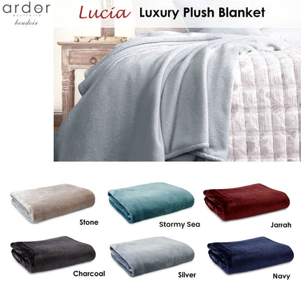 Ardor Lucia Luxury Push Blanket Stone Super King.
