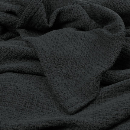 Algodon Sophie Cotton Waffle Blanket Queen 245x240cm Charcoal.