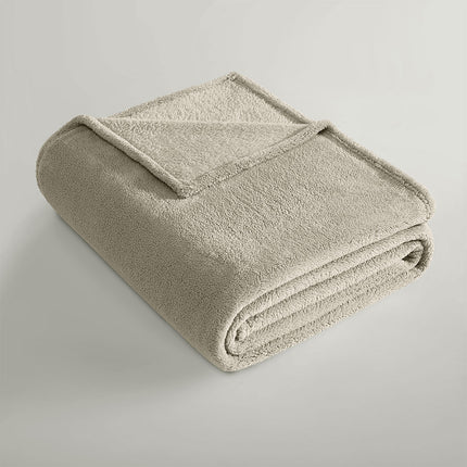 Ardor Teddy Natural Ultra Soft Cozy Fleece Blanket Queen.