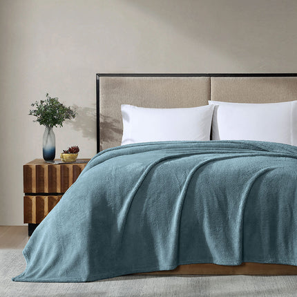 Ardor Teddy Sea Mist Ultra Soft Cozy Fleece Blanket Queen.