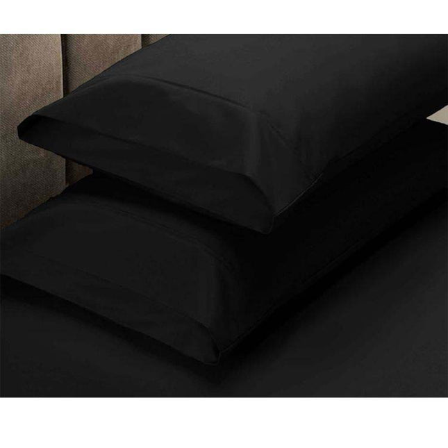 Apartmento 225TC Fitted Sheet Set King Black plus 2 Pillowcases.