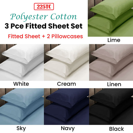 Apartmento 225TC Fitted Sheet Set King Lime plus 2 Pillowcases.