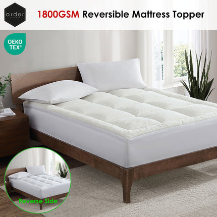 Ardor 1800GSM Reversible Mattress Topper Queen.