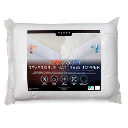 Ardor 1800GSM Reversible Mattress Topper Queen.
