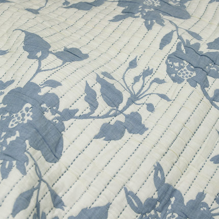 Algodon Abigail Multi Lightly Quilted Cotton Jacquard Quilt Cover Set King.