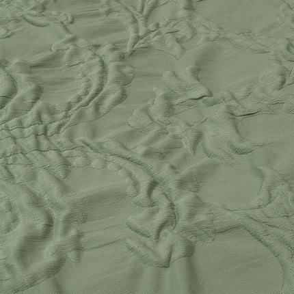 Ardor Adeline Sage Jacquard Damask Quilt Cover Set King.