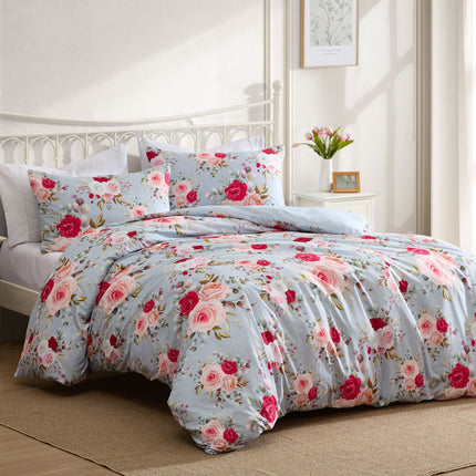Ardor Amelie Multi Floral Printed Quilt Cover Set King.