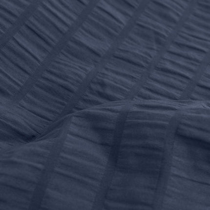 Ardor Byron Navy Seersucker Quilt Cover Set King.